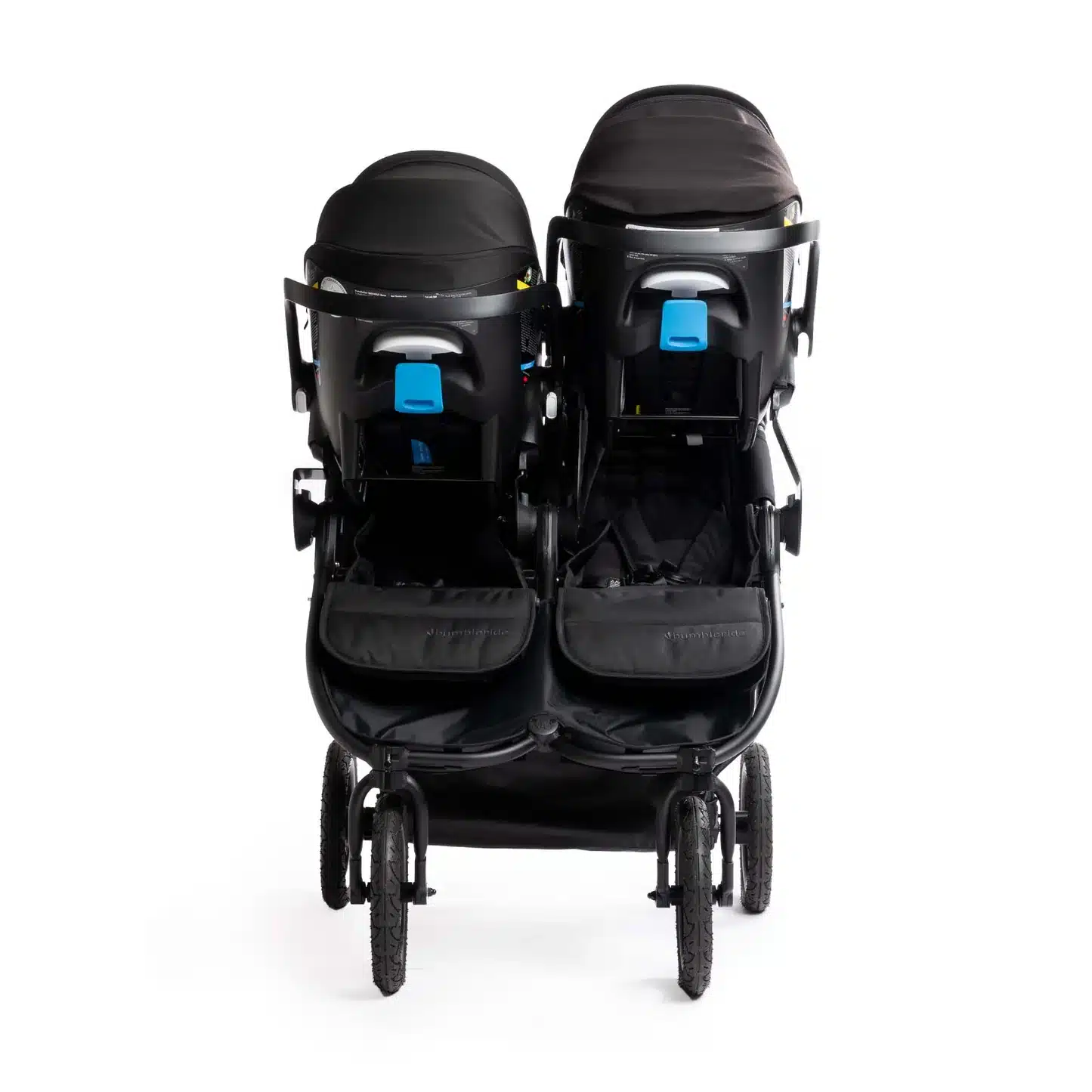 bumbleride Autoadapter Set Indie Twin am Kinderwagen angebracht (Artikel MNCT-22)